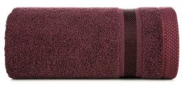 Ręcznik Abbie 100x150 bordowy 500 g/m2 frotte bawełniany Eurofirany