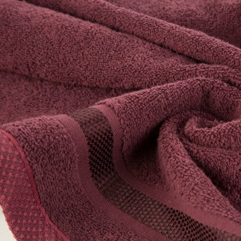 Ręcznik Abbie 100x150 bordowy 500 g/m2 frotte bawełniany Eurofirany Ręcznik Abbie 100x150 bordowy 500 g/m2 frotte bawełniany Eurofirany