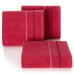 Ręcznik Suzi 50x90 czerwony 500 g/m2 frotte bawełniany Eurofirany