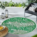 Dywan zewnętrzny Hoyas zielony liściie okrągły śr. 120 cm Domarex Dywan zewnętrzny Hoyas zielony liściie okrągły śr. 120 cm Domarex