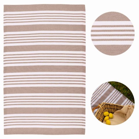 Dywan zewnętrzny Stripes beżowy 90x150 cm Domarex Dywan zewnętrzny Stripes beżowy 90x150 cm Domarex