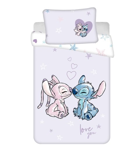 Pościel bawełniana 100x135 Lilo i Stitch wrzosowa poszewka 40x60 JF 24 Pościel bawełniana 100x135 Lilo i Stitch wrzosowa poszewka 40x60 JF 24