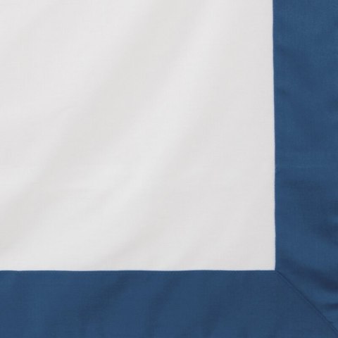 Pościel satynowa 160x200 Laura biała granatowa z ozdobną kantą Eurofirany Pościel satynowa 160x200 Laura biała granatowa z ozdobną kantą Eurofirany