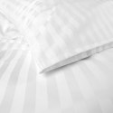 Poszewka hotelowa 50x60 biała adamaszkowa na zakładkę paski 2 cm