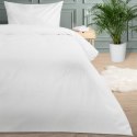 Poszewka hotelowa 70x80 biała adamaszkowa na zakładkę paski 4 mm