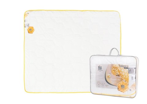 Kołdra antyalergiczna 200x220 Bee Soft Satyna bawełniana letnia 900g biała AMZ Kołdra antyalergiczna 200x220 Bee Soft Satyna bawełniana letnia 900g biała AMZ
