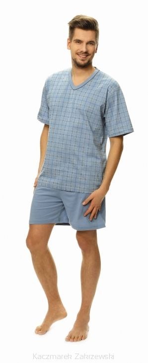 Piżama męska krótka w serek 793 rozmiar 2XL granatowa Luna Piżama męska krótka w serek 793 rozmiar 2XL granatowa Luna