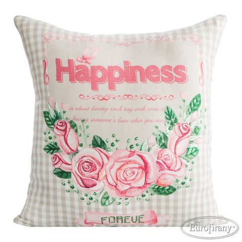 Poszewka dekoracyjna 40x40 Happiness Eurofirany Poszewka dekoracyjna 40x40 Happiness Eurofirany