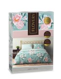 Pościel bawełniana 160x200 Flovery 007 kwiaty miętowa różowa 23 Faro Pościel bawełniana 160x200 Flovery 007 kwiaty miętowa różowa 23 Faro