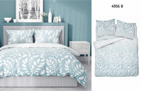 Pościel bawełniana 220x200 miętowa 4956B Bawełna 84 Pościel bawełniana 220x200 miętowa 4956B Bawełna 84