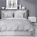 Pościel bawełniana 220x200 szara kwiaty 4966B Bawełna 84 Pościel bawełniana 220x200 szara kwiaty 4966B Bawełna 84