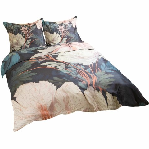 Pościel satynowa 220x200 Kwiaty czarna pudrowa 12404 SATYNLOVE PREMIUM Pościel satynowa 220x200 Kwiaty czarna pudrowa 12404 SATYNLOVE PREMIUM