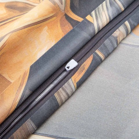 Pościel satynowa 220x200 Liście szara ruda 12402 SATYNLOVE PREMIUM Pościel satynowa 220x200 Liście szara ruda 12402 SATYNLOVE PREMIUM