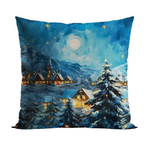 Poszewka świąteczna 40x40 Mikołaj w wiosce wielokolorowa PBN291/POP/009/040040/1 Poszewka świąteczna 40x40 Mikołaj w wiosce wielokolorowa PBN291/POP/009/040040/1