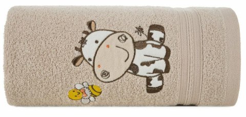 Ręcznik dziecięcy 50x90 Baby 67 beżowy Krówka 450g/m2 Eurofirany
