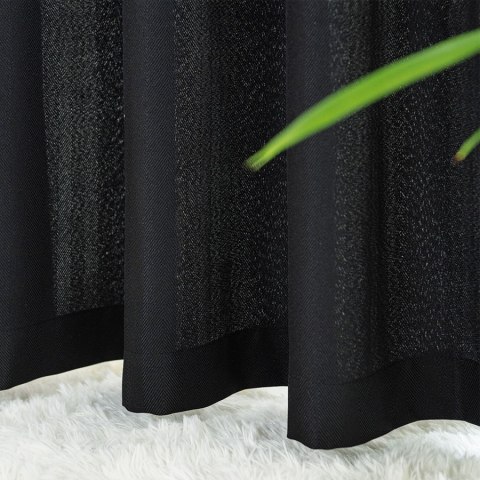 JODEŁKA Zasłona gotowa na przelotkach, szerokość 140cm x wysokość 250cm, kolor 111 czarny 724330/ZGP/111/140250/1 JODEŁKA Zasłona gotowa na przelotkach, szerokość 140cm x wysokość 250cm, kolor 111 czarny 724330/ZGP/111/140250/1