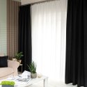 JODEŁKA Zasłona gotowa na taśmie, szerokość 140cm x wysokość 250cm, kolor 111 czarny 724330/ZGT/111/140250/1
