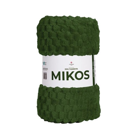 MIKOS koc dekoracyjny, rozmiar 160x200cm, kolor 010 ciemny zielony MIKOS0/KOD/010/160200/1