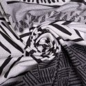 Pościel flanelowa 160x200 F-91 szara grafitowa ornamenty paski Matex Pościel flanelowa 160x200 F-91 szara grafitowa ornamenty paski Matex