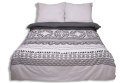 Pościel flanelowa 160x200 F-91 szara grafitowa ornamenty paski Matex Pościel flanelowa 160x200 F-91 szara grafitowa ornamenty paski Matex