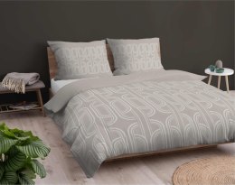 Pościel flanelowa 220x200 beżowa geometria 4941 B Flanela 2024