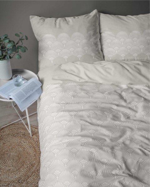 Pościel flanelowa 220x200 beżowa rozeta 4951 A Flanela 2024 Pościel flanelowa 220x200 beżowa rozeta 4951 A Flanela 2024