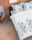 Pościel flanelowa 220x200 biała niebieska kwiaty 4949 B Flanela 2024 Pościel flanelowa 220x200 biała niebieska kwiaty 4949 B Flanela 2024
