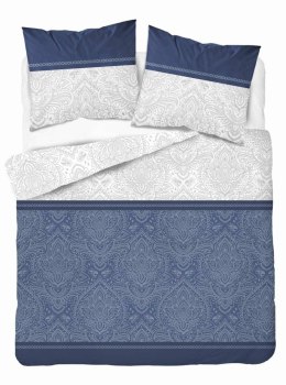Pościel flanelowa 220x200 granatowa ornamenty 4950 A Flanela 2024