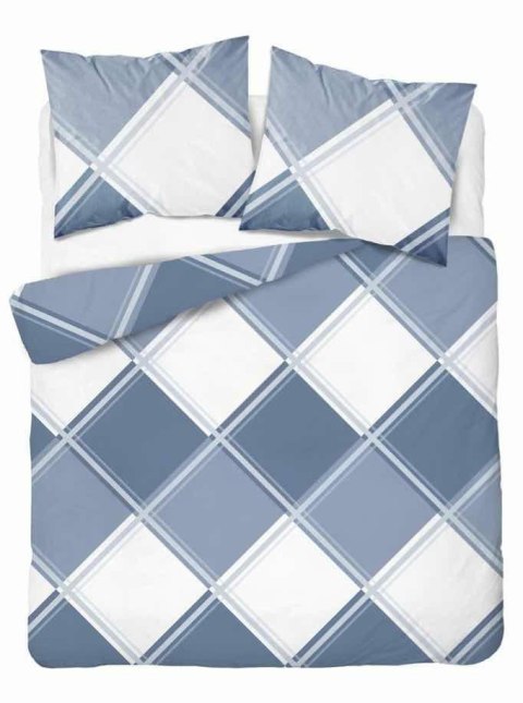 Pościel flanelowa 220x200 niebieska kratka 4955 B Flanela 2024 Pościel flanelowa 220x200 niebieska kratka 4955 B Flanela 2024