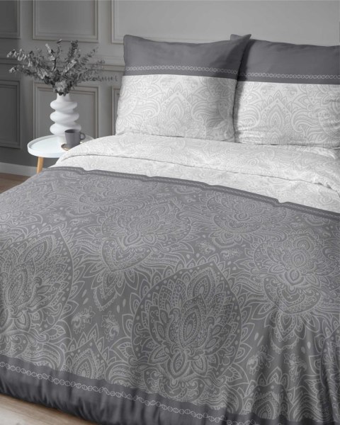 Pościel flanelowa 220x200 szara ornamenty 4950 B Flanela 2024 Pościel flanelowa 220x200 szara ornamenty 4950 B Flanela 2024
