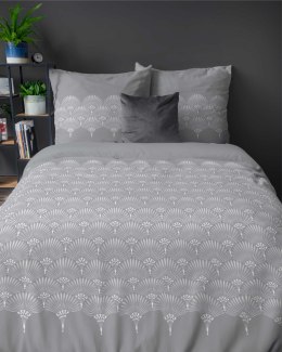 Pościel flanelowa 220x200 szara rozeta 4951 B Flanela 2024
