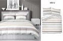 Pościel satynowa 220x200 biała kremowa szara pasy 5053A Home Satin 27