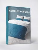 Pościel z mikrofibry 160x200 szara turkusowa ciemna pasy 5166 A 30 Light Pościel z mikrofibry 160x200 szara turkusowa ciemna pasy 5166 A 30 Light