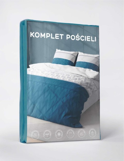 Pościel z mikrofibry 160x200 szara turkusowa ciemna pasy 5166 A 30 Light Pościel z mikrofibry 160x200 szara turkusowa ciemna pasy 5166 A 30 Light