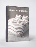 Pościel z mikrofibry 220x200 biała szara zygzak 5162 A 30 Light Pościel z mikrofibry 220x200 biała szara zygzak 5162 A 30 Light