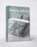 Pościel z mikrofibry 220x200 biała zielona liście 5169 A 30 Light Pościel z mikrofibry 220x200 biała zielona liście 5169 A 30 Light