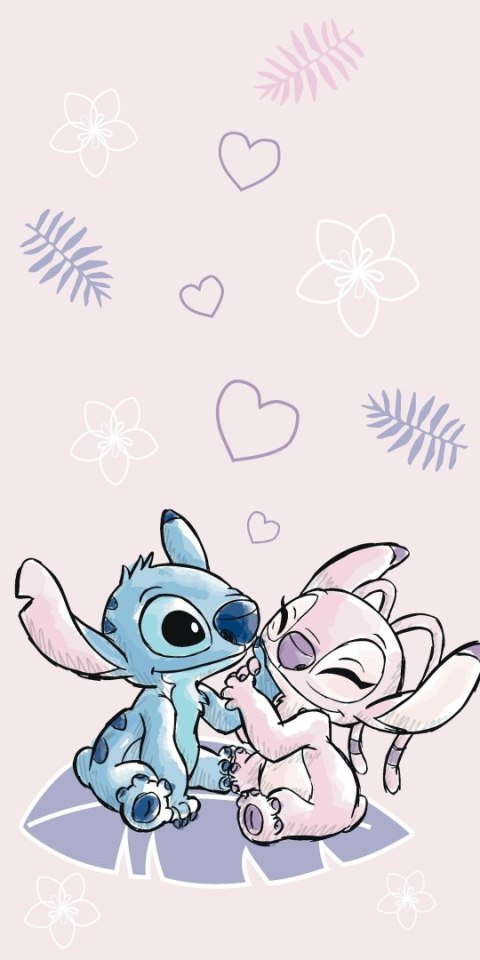 Ręcznik plażowy 70x140 Lilo i Stitch różowy dziecięcy Kids25 Ręcznik plażowy 70x140 Lilo i Stitch różowy dziecięcy Kids25