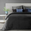 Narzuta dekoracyjna 170x210 Dimon czarna geometryczna welurowa Eurofirany Narzuta dekoracyjna 170x210 Dimon czarna geometryczna welurowa Eurofirany