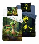 Pościel świecąca w ciemności 140x200 4908 A Dino zielona biała wielokolorowa Fluo 78