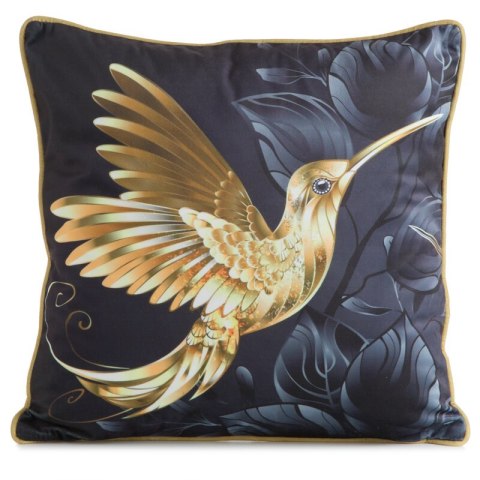 Poszewka dekoracyjna 45x45 Velvet 135 czarna złota ptak welurowa Eurofirany Poszewka dekoracyjna 45x45 Velvet 135 czarna złota ptak welurowa Eurofirany