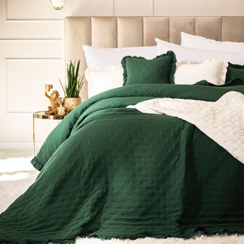 WERONA Narzuta dekoracyjna z falbaną, 170x210cm, kolor 019 zielony WERONA/NAP/019/170210/1 WERONA Narzuta dekoracyjna z falbaną, 170x210cm, kolor 019 zielony WERONA/NAP/019/170210/1