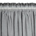 Firana 140x250 Carli czarna z falbanami gotowa na taśmie Eurofirany Firana 140x250 Carli czarna z falbanami gotowa na taśmie Eurofirany
