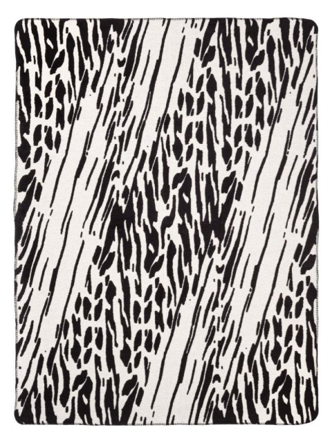 Koc bawełniany akrylowy 150x200 2141/2 Zebra biały czarny narzuta pled wykończony szydełkiem Koc bawełniany akrylowy 150x200 2141/2 Zebra biały czarny narzuta pled wykończony szydełkiem