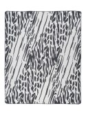 Narzuta pled 165x200 2141-2P Zebra czarny biały koc wykończony szydełkiem RAW Narzuta pled 165x200 2141-2P Zebra czarny biały koc wykończony szydełkiem RAW