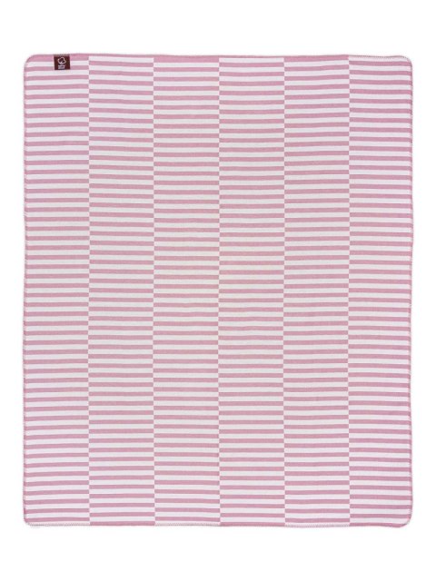 Narzuta pled 165x200 2147-1P Plażowe paseczki pudrowy koc wykończony szydełkiem RAW Narzuta pled 165x200 2147-1P Plażowe paseczki pudrowy koc wykończony szydełkiem RAW
