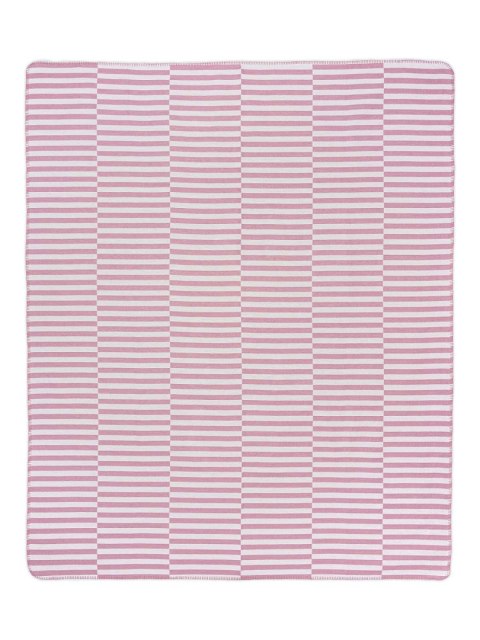 Narzuta pled 165x200 2147-1P Plażowe paseczki pudrowy koc wykończony szydełkiem RAW Narzuta pled 165x200 2147-1P Plażowe paseczki pudrowy koc wykończony szydełkiem RAW