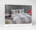 Pościel bawełniana 220x200 szara kratka 5257 A Bawełna 2024