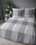 Pościel bawełniana 220x200 szara kratka 5257 A Bawełna 2024