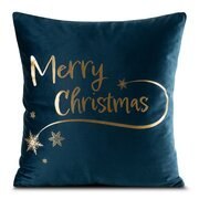 Poszewka świąteczna 45x45 Joy 2 granatowa złota Merry Christmas PŚ 23 Eurofirany