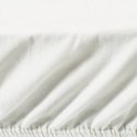 Prześcieradło z gumką 100x200 Gładkie kremowe na wysoki materac 30 cm Eurofirany